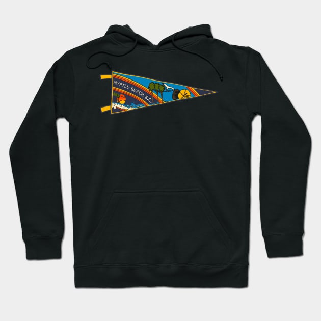 Myrtle Beach Pennant Hoodie by zsonn